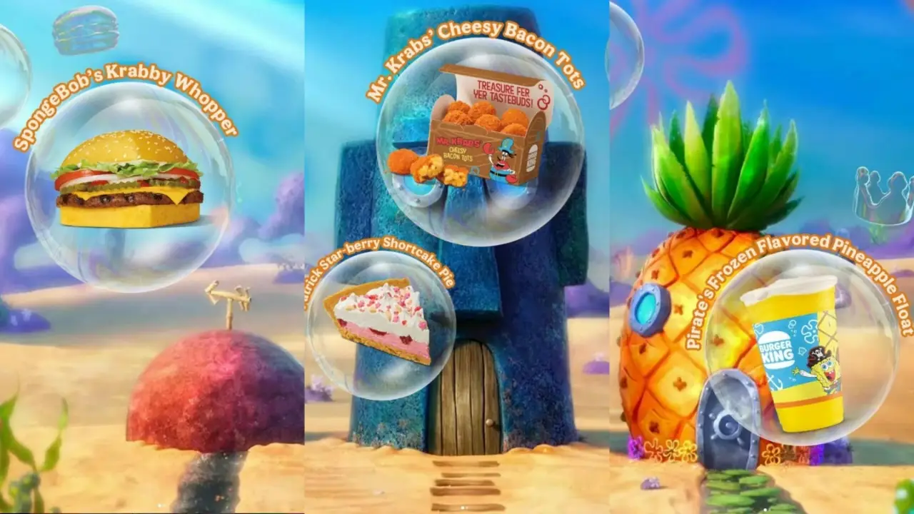 Fans have praised the bold new SpongeBob-themed menu and standout square bun (Instagram/@burgerking)