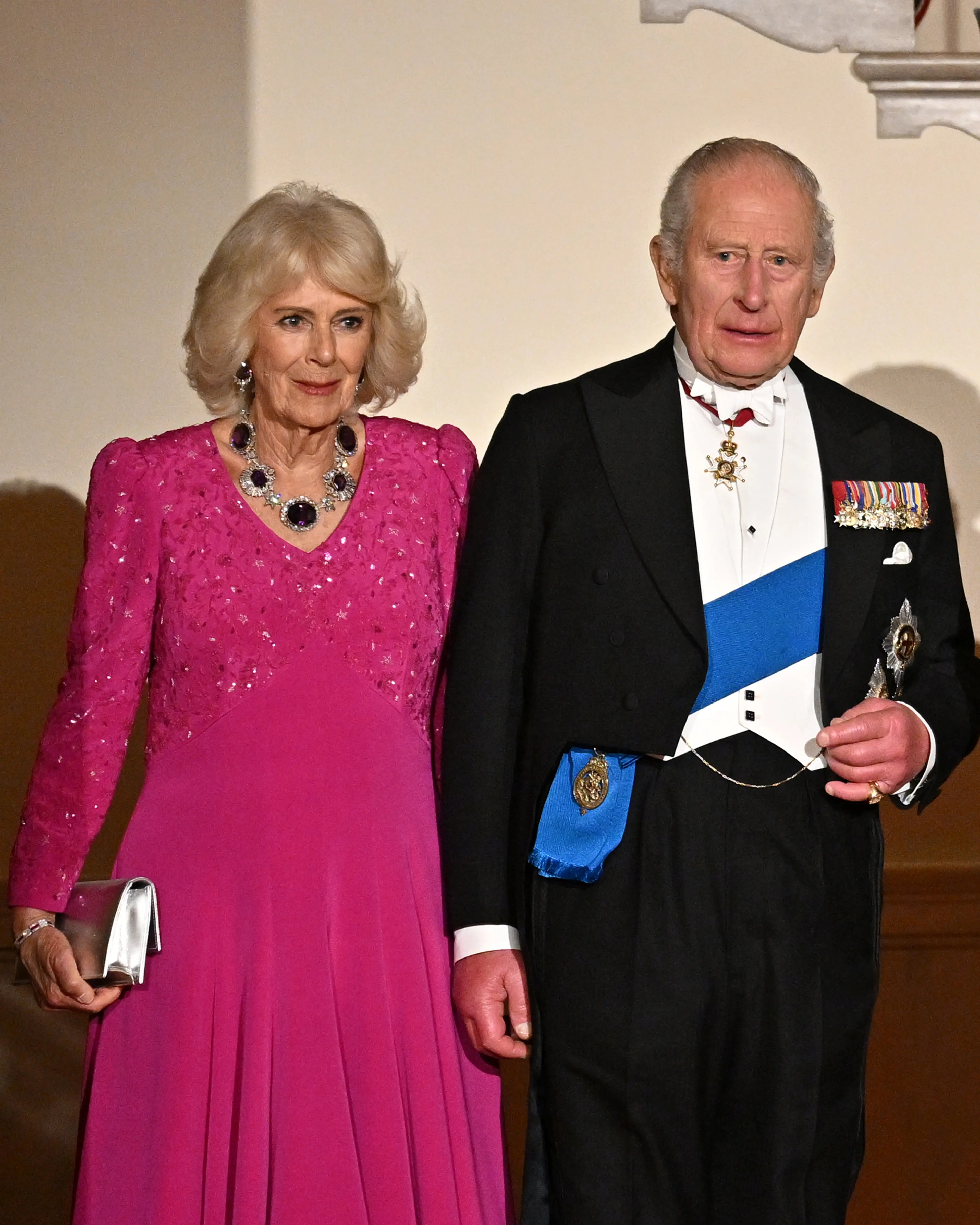 The royal pair were served a four-course state dinner at the White House (Samir Hussein/WireImage)