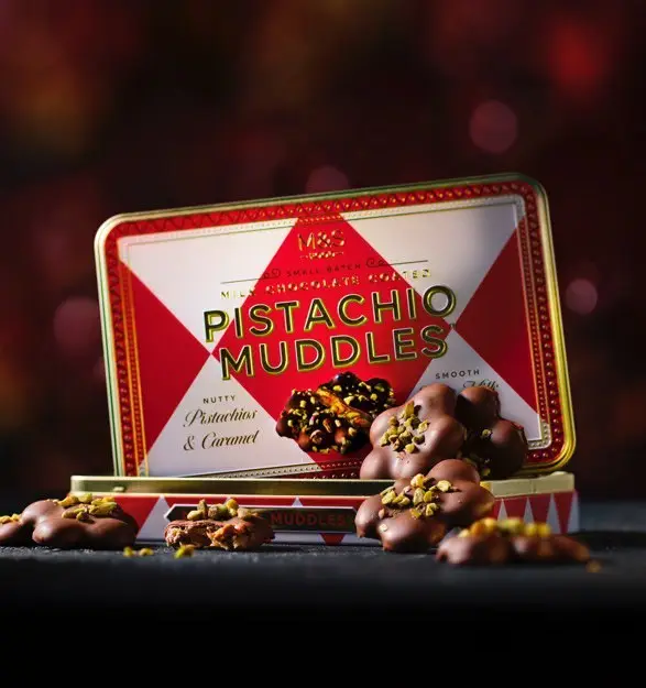 Pistachio is back in a big way for the M&S festive range (M&S)