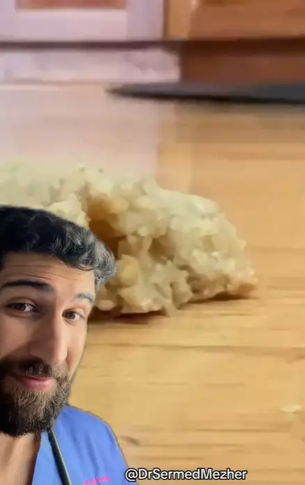 Dr Mezher explaining the science behind the five-second rule - @drsermedmezher via TikTok