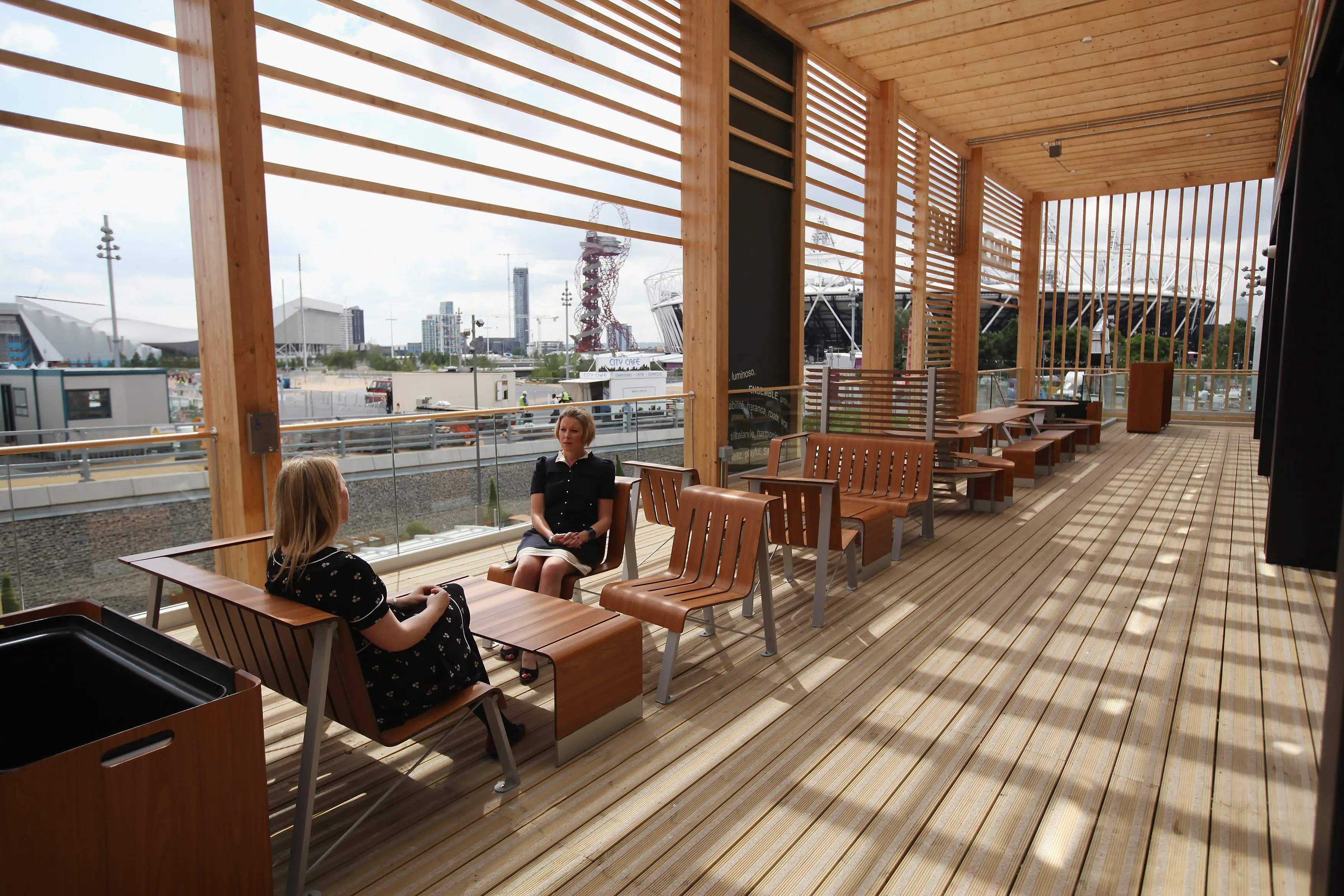 The first-floor balcony area (Chris Ratcliffe/Bloomberg/Getty Images)