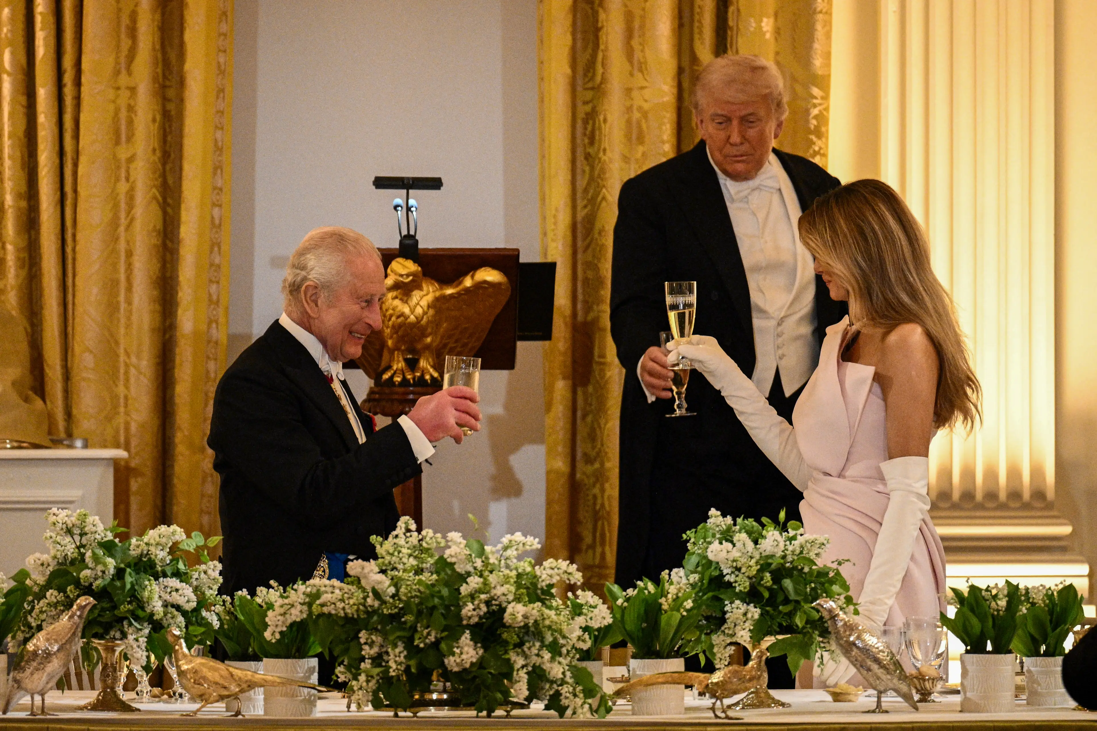 King Charles may not have been happy that Melania Trump served a particular dessert (Brendan SMIALOWSKI / AFP via Getty Images)