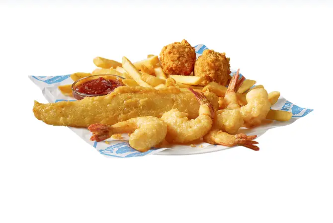 Batter Dipped Shrimp, Fish & Fries from the US menu for Captain D's. (