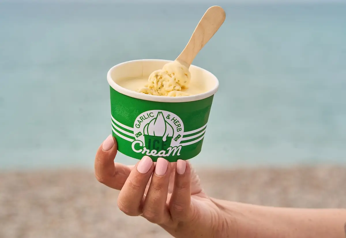 Domino's is giving customers the chance to win Garlic and Herb-flavoured ice cream (Domino's)