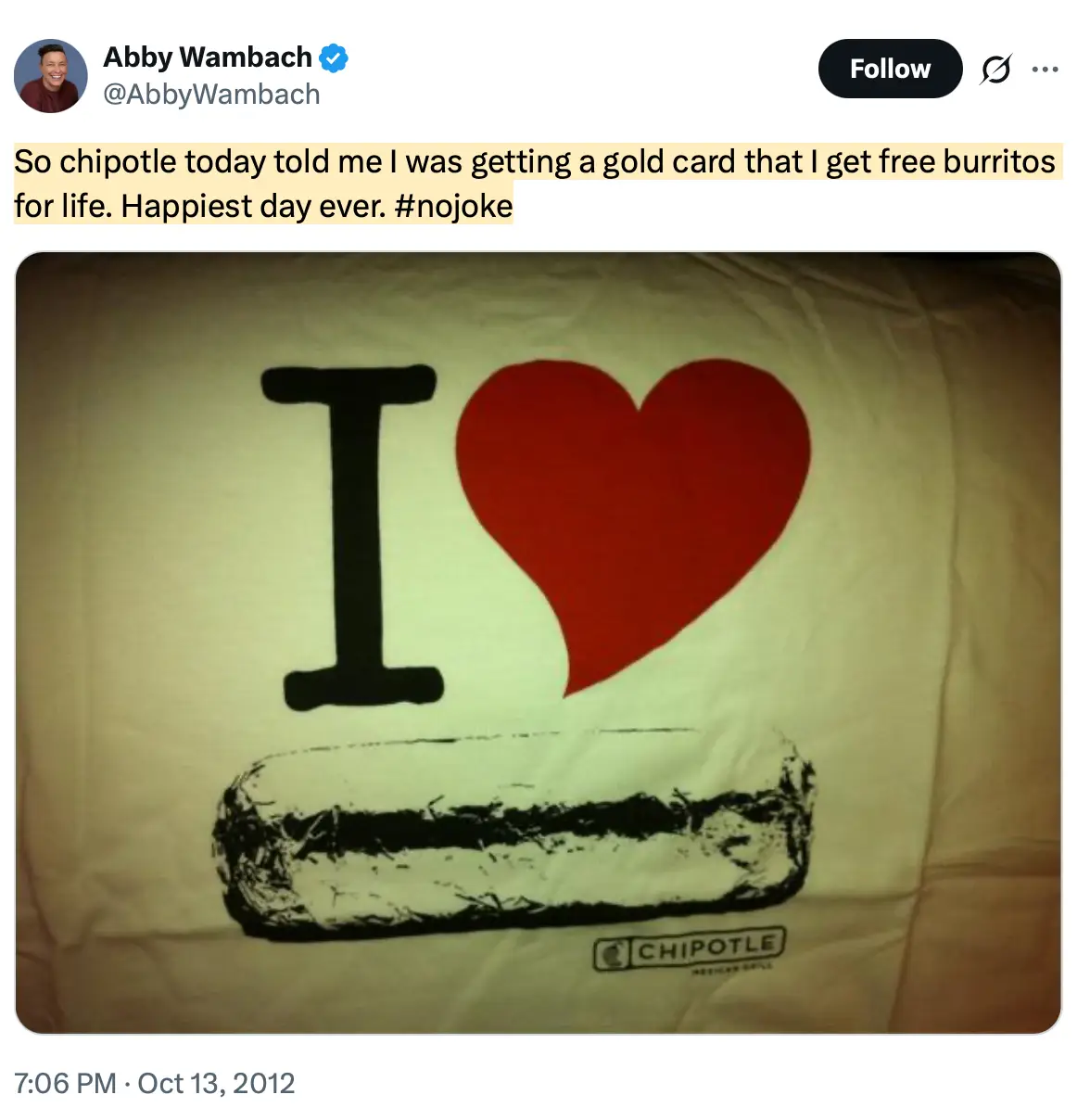 USWNT hero Abby Wambach announced her card in 2012 (X/@abbywambach)
