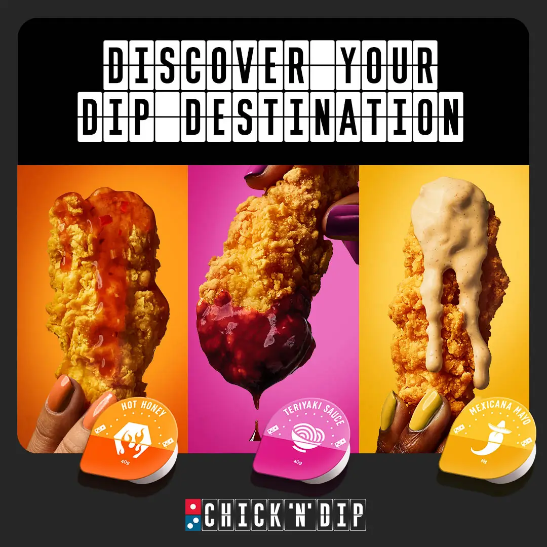 There are nine dips to choose from, including Mexicano Mayo and Teriyaki (Domino's)