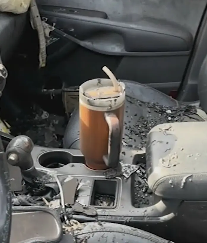 Danielle's inferno-surviving Stanley cup (ABC7)