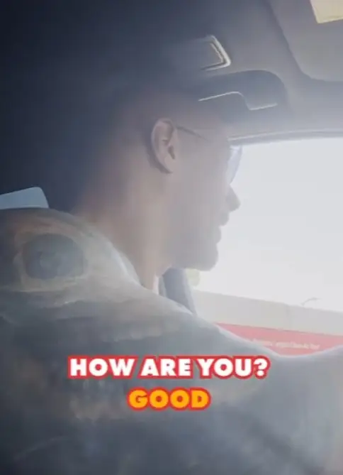 Johnson rocks up to an In-N-Out drive-thru (@therock/Instagram)