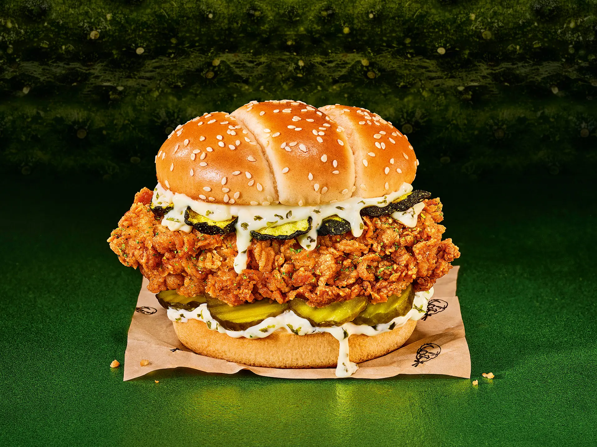 The Pickle Burger is the star of KFC's new Pickle Mania menu (KFC)
