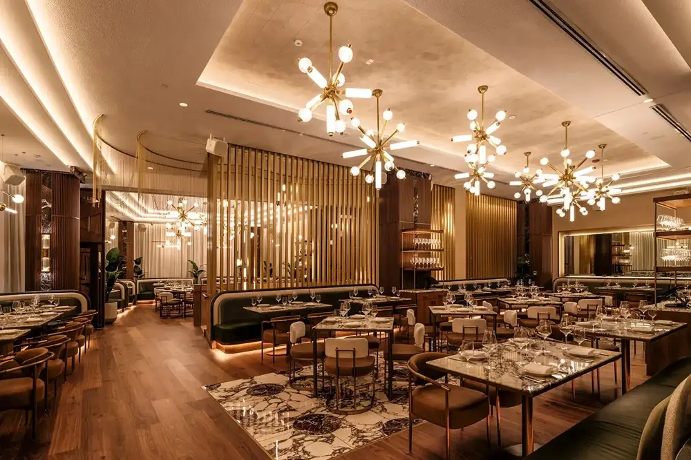 The main dining area at 1587 Prime Steakhouse (Noble 33)