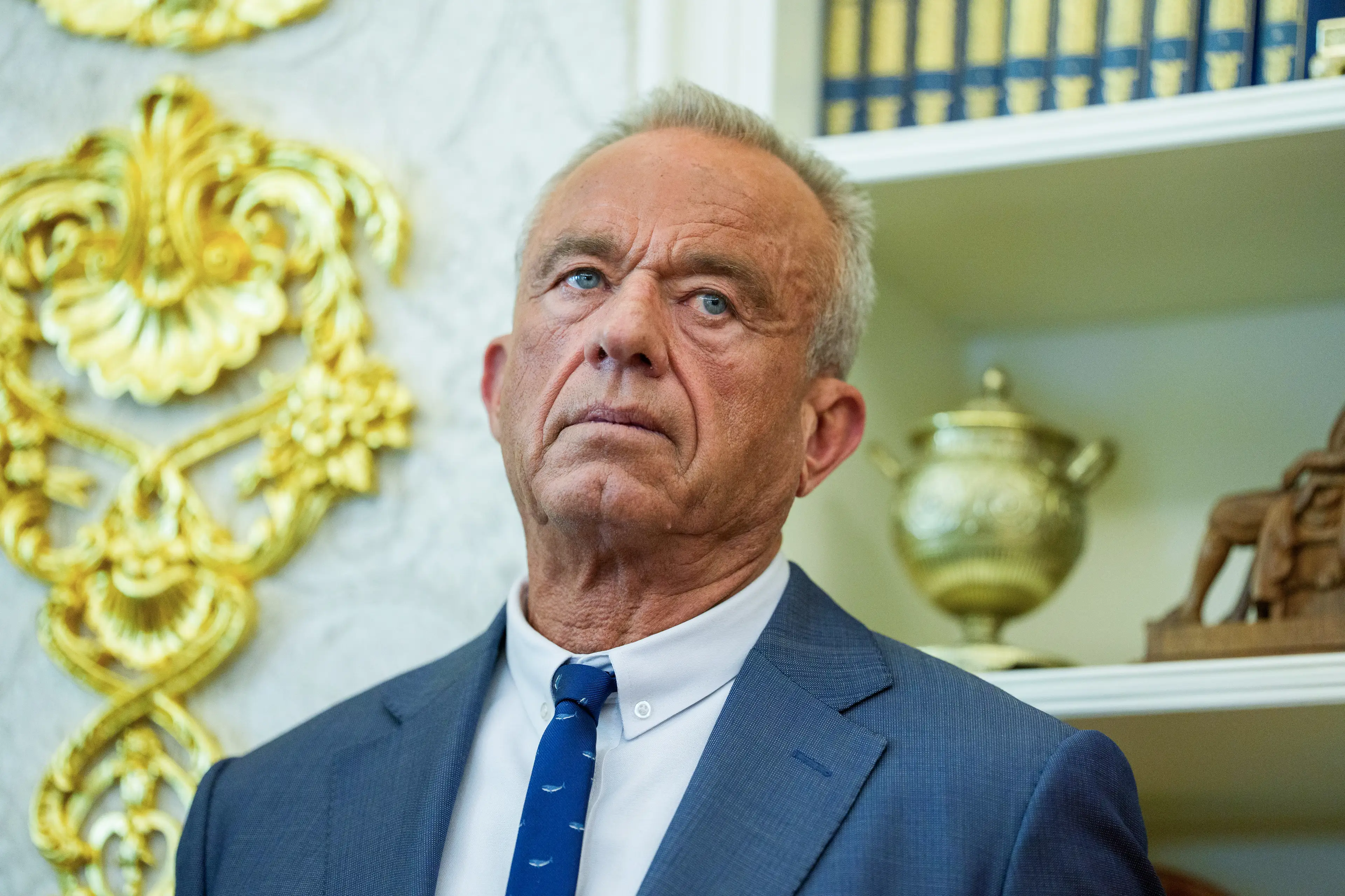 RFK Jr. praised Trump's leadership for bringing the health directives to life (Aaron Schwartz/CNP/Bloomberg via Getty Images)