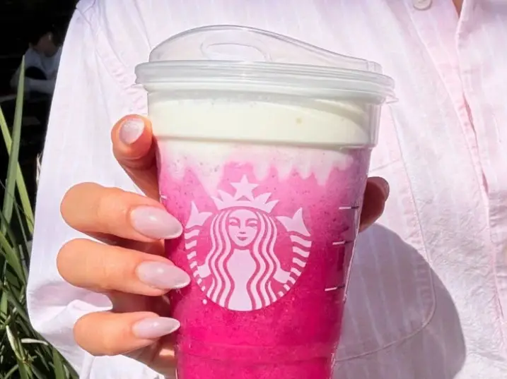 Mango dragonfruit lemonade refresher (Starbucks)