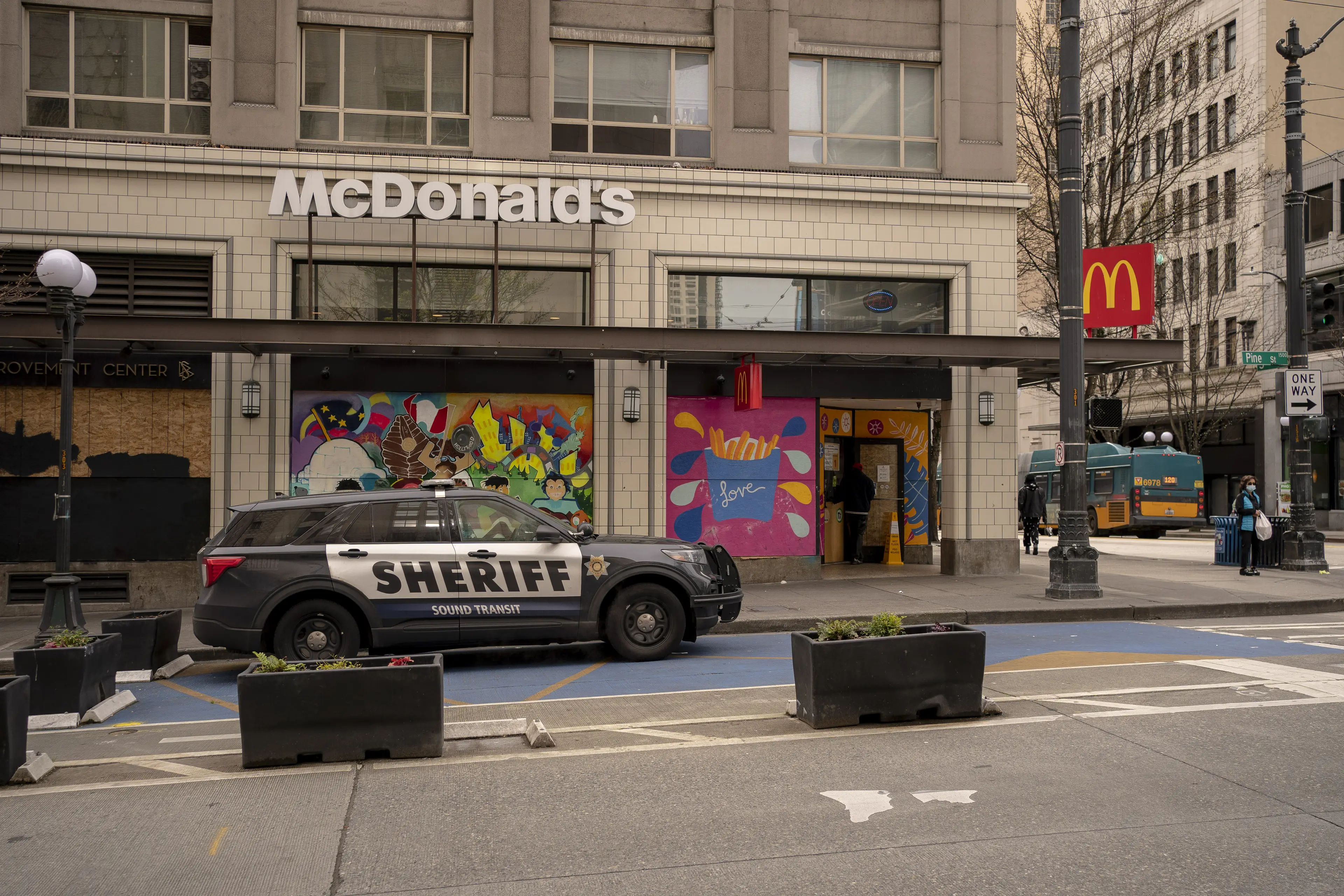 The Seattle-based McDonald's is known colloquially as 'McStabby's' (David Ryder/Bloomberg)