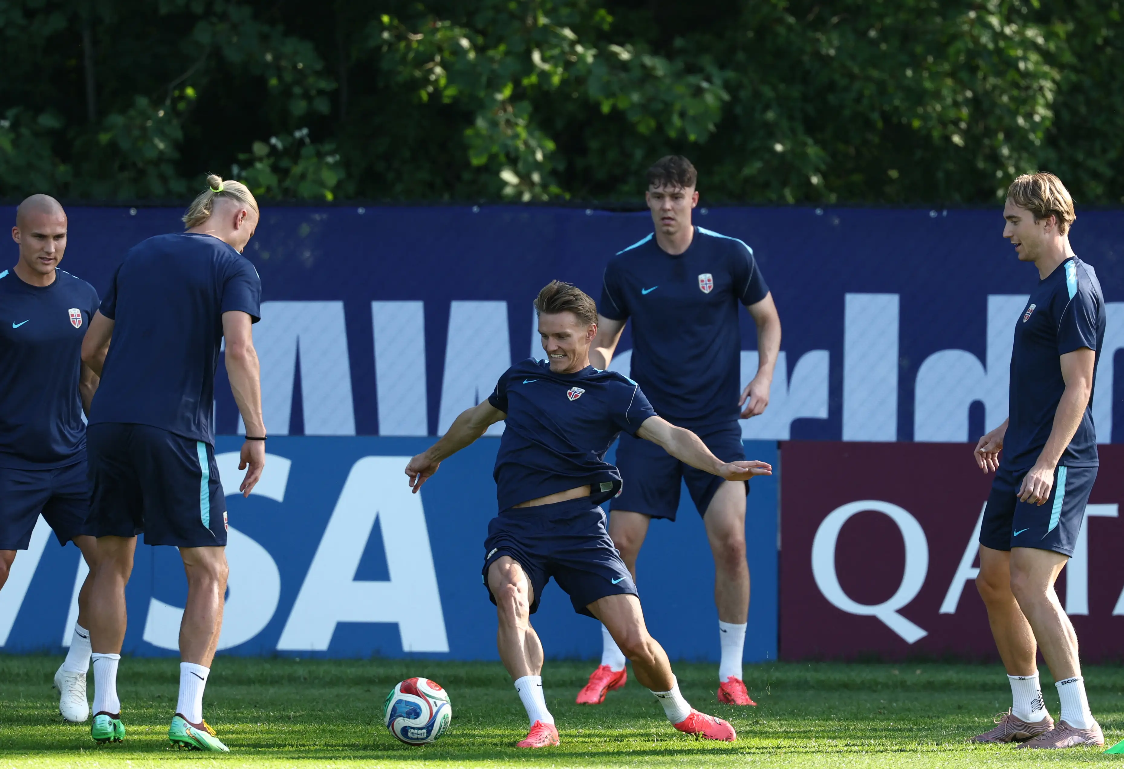 Norway chefs shipped over fish and cheese for the football stars to eat (FRANCK FIFE / AFP via Getty Images)