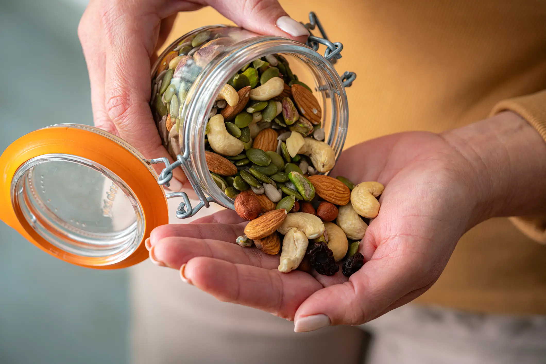 Nuts are a great high-protein snack (fcafotodigital/Getty Images)