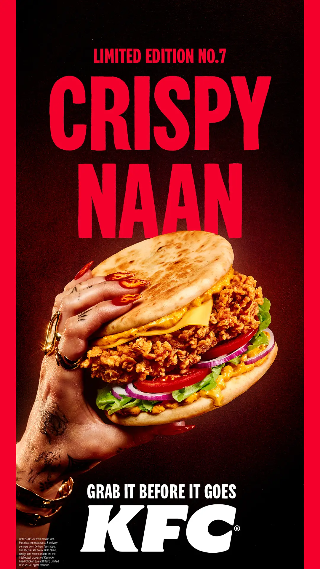 Who needs a burger bun when you have naan? (KFC)
