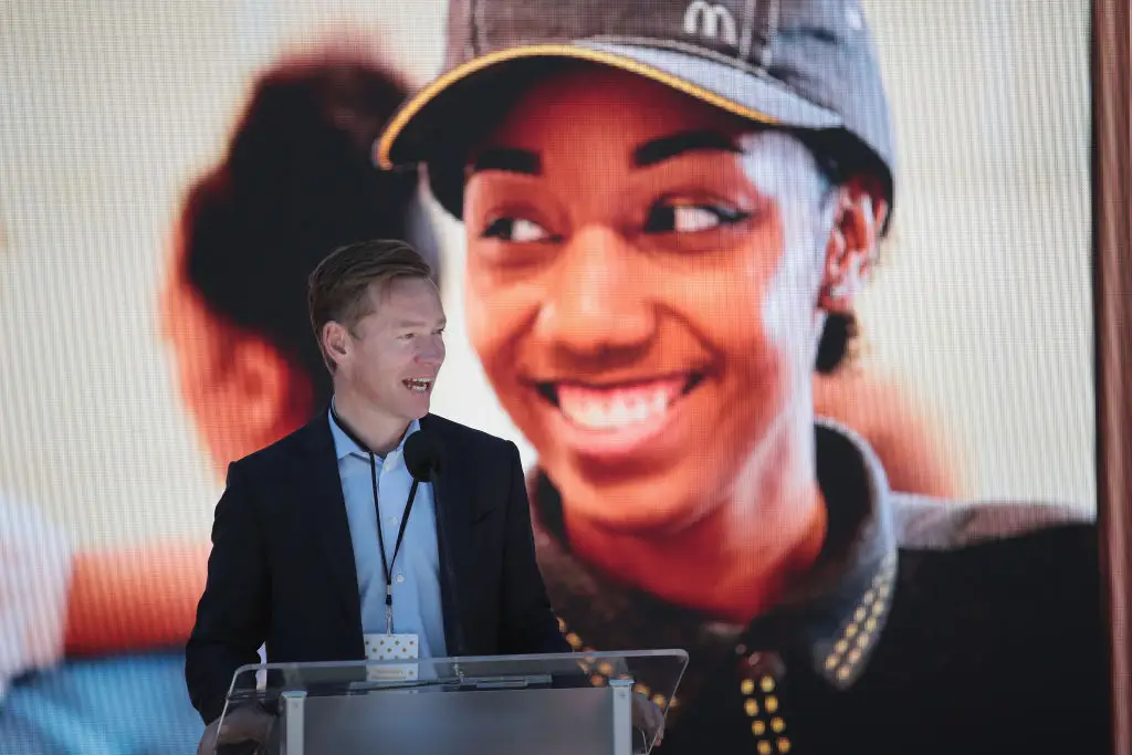 As reiterated by McDonald's CEO Chris Kempczinski, Customers are encouraged to donate to RMHC instead of tipping employees (Scott Olson/Getty Images)