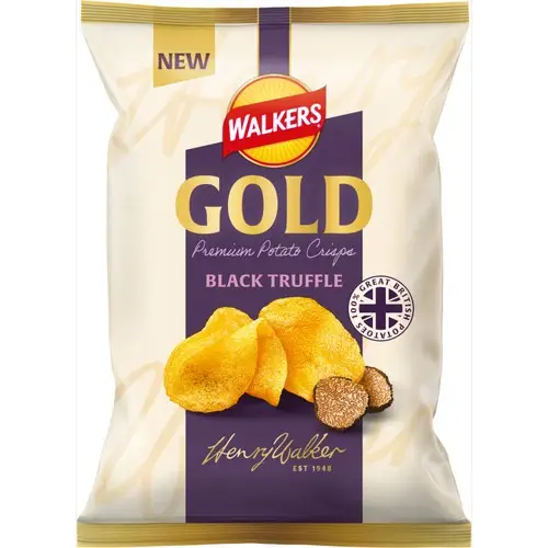 Packets of Black Truffle Walkers Gold are now available on Ocado (Walkers)