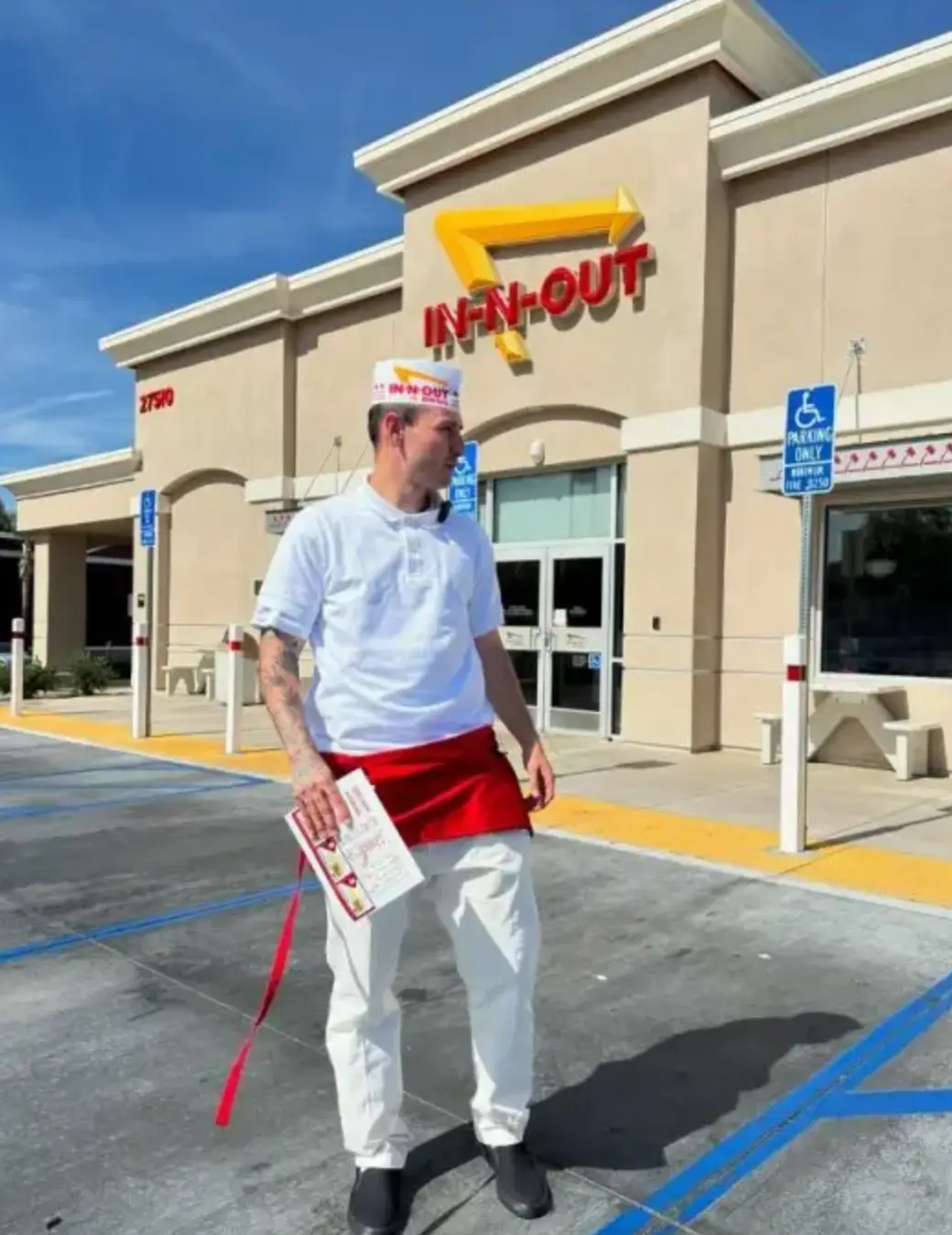 Arnett in one of his stunts (United States District Court Central District of California)