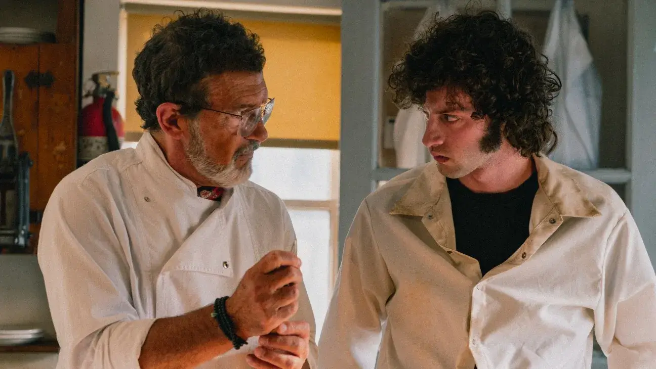 Antonio Banderas and Dominic Sessa star in Tony (A24)