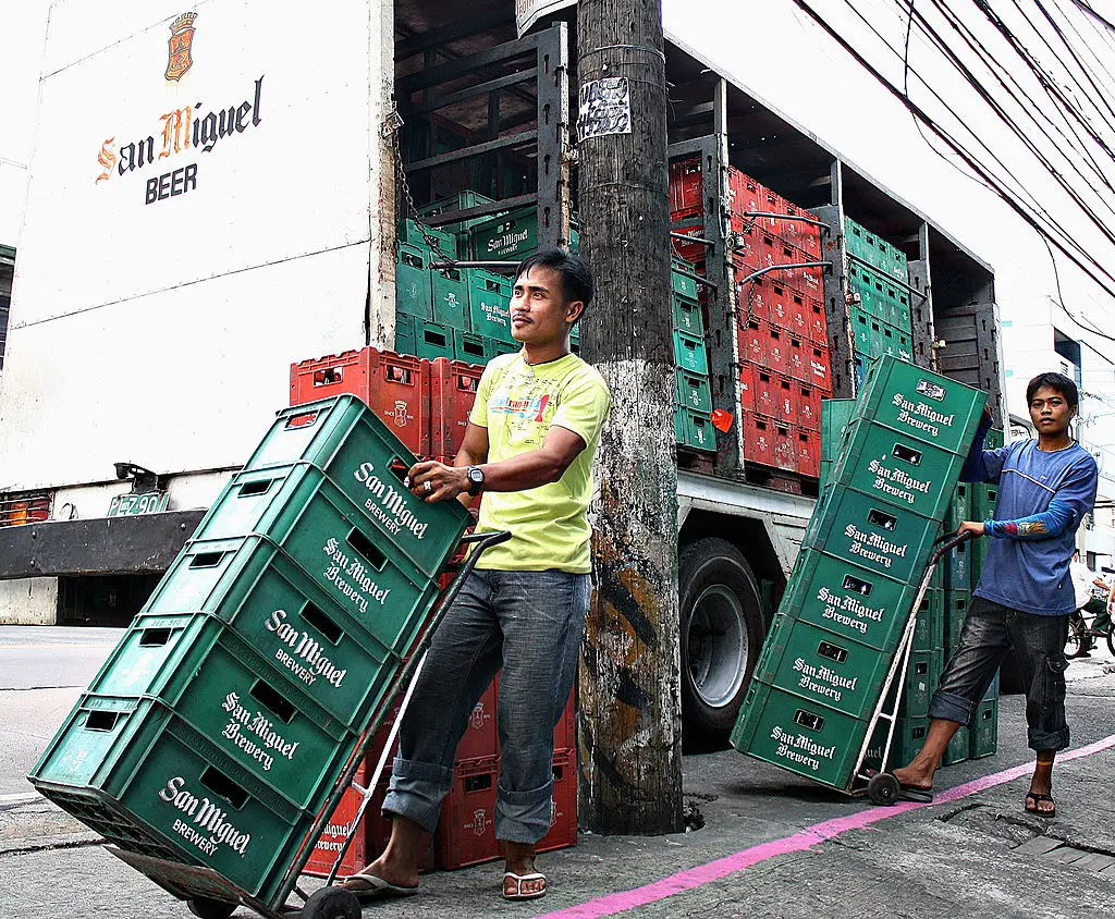 San Miguel was first brewed in the Philippines in the 1800s and didn't hit Spain until 1946 (Bloomberg/Getty Images)