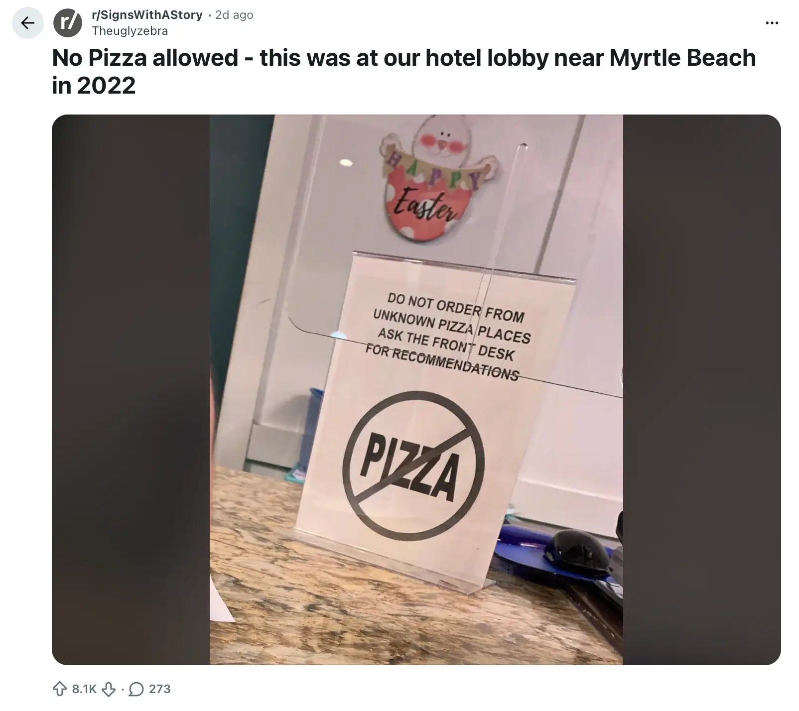 Redditors are debating whether the sign related to fraud, or just employee grievance (Reddit/theuglyzebra)