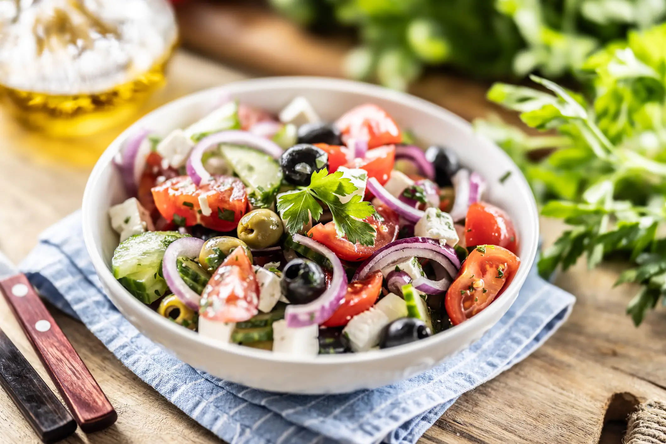 A Mediterranean diet has long been associated with improved health benefits (Getty Stock)