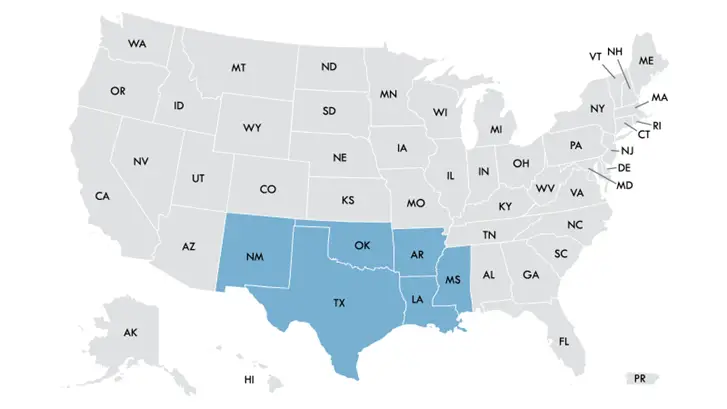 A map showing were the potentially contaminated eggs were distributed (FDA)