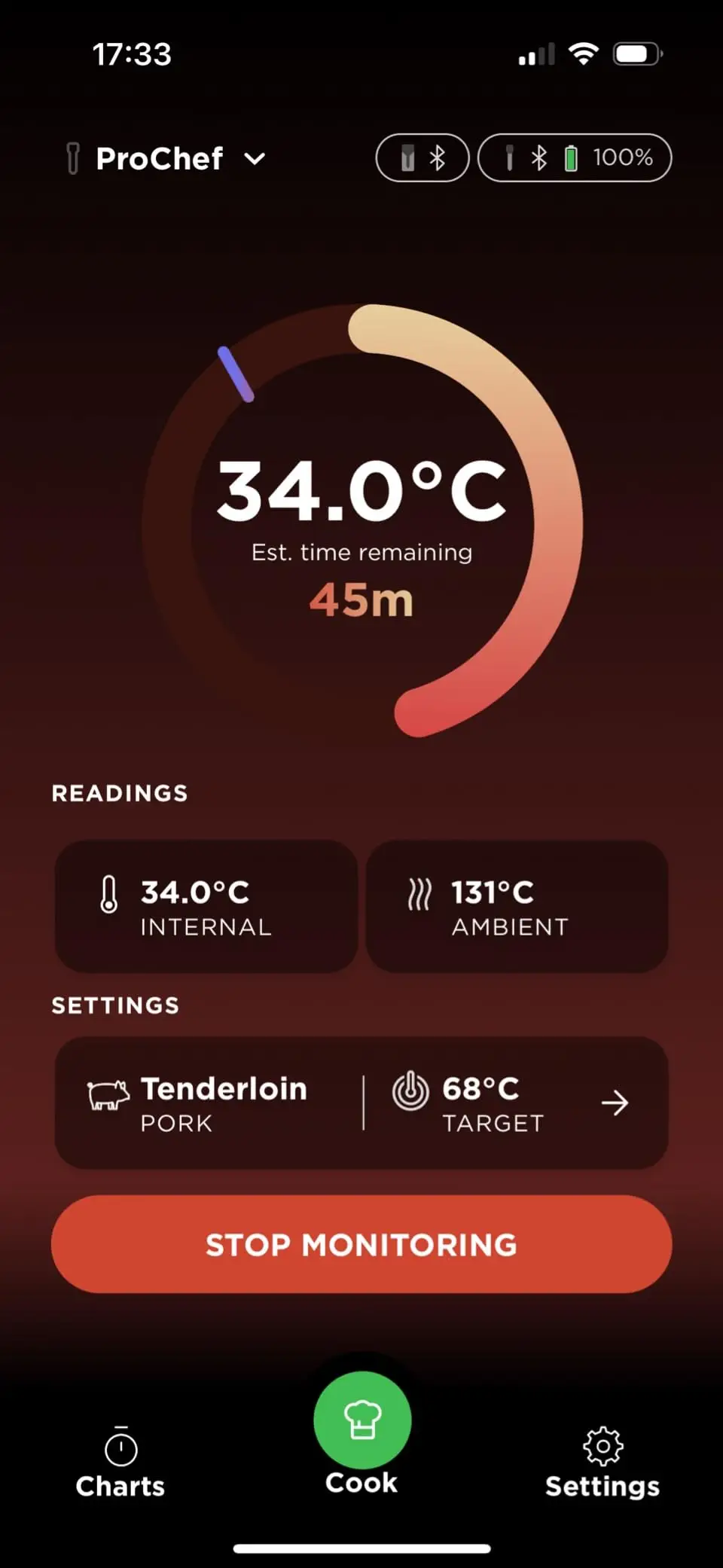 The Ninja App syncs with the thermometer and recommends cooking times and methods (Amazon User Reviews)