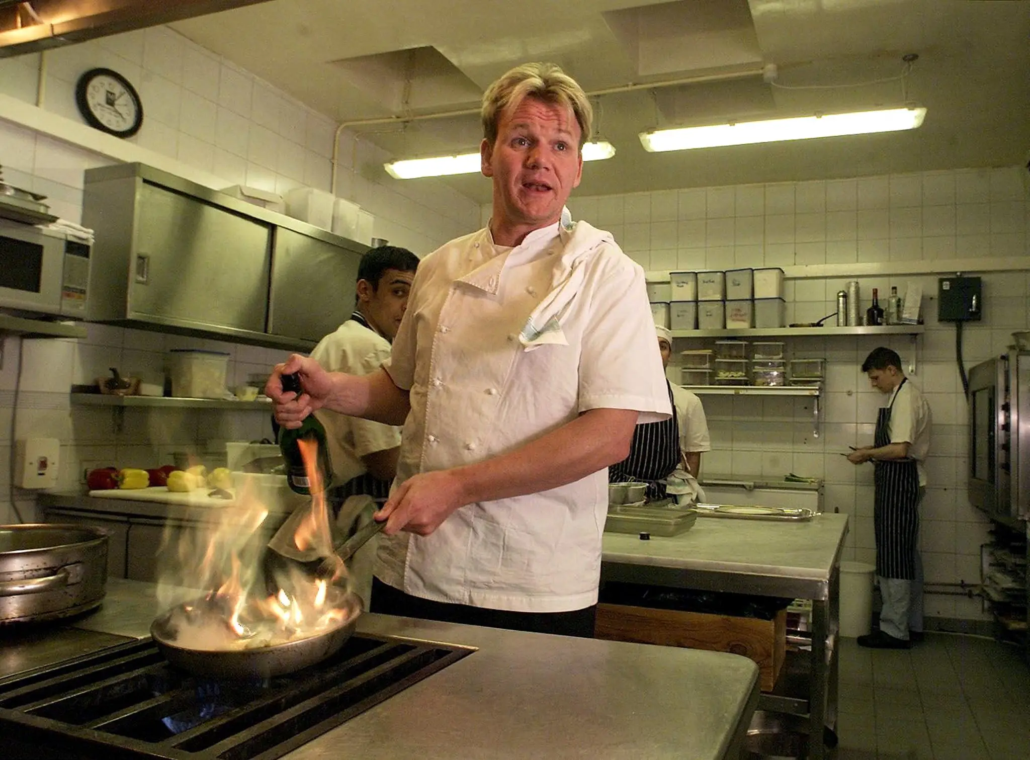 The Hell's Kitchen star alleged that his former mentor made him cry... but the chef didn't agree (GERRY PENNY/AFP via Getty Images)