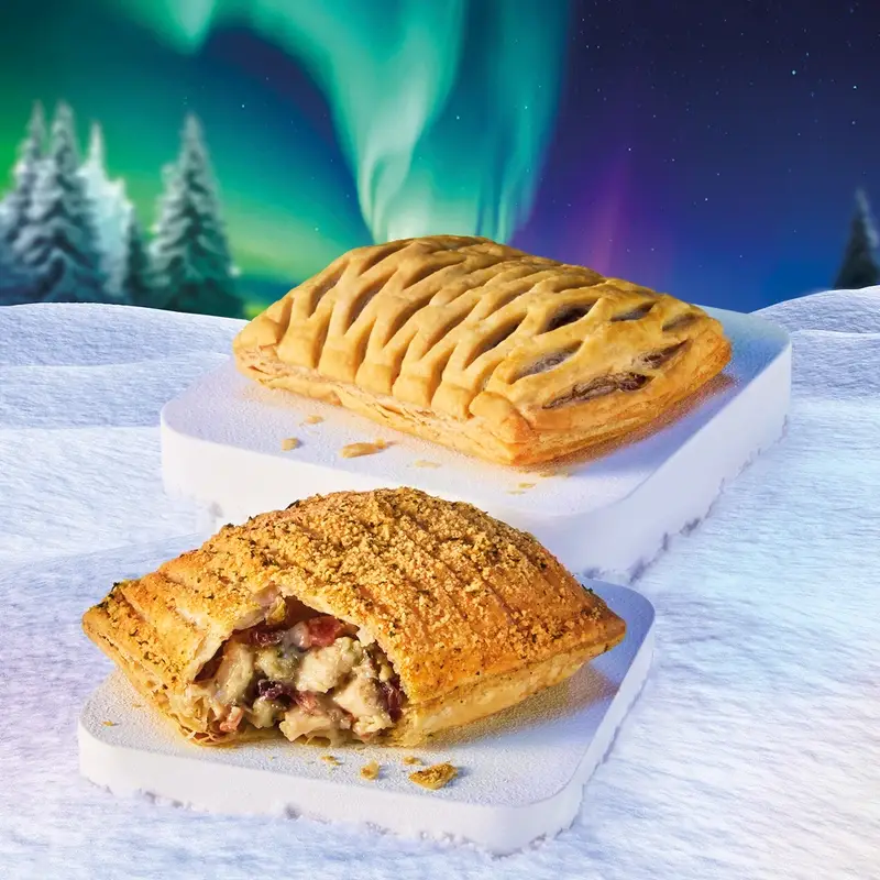 Greggs has confirmed the return date for its Festive Bake and Vegan Lattice (Festive Edition) (Greggs)