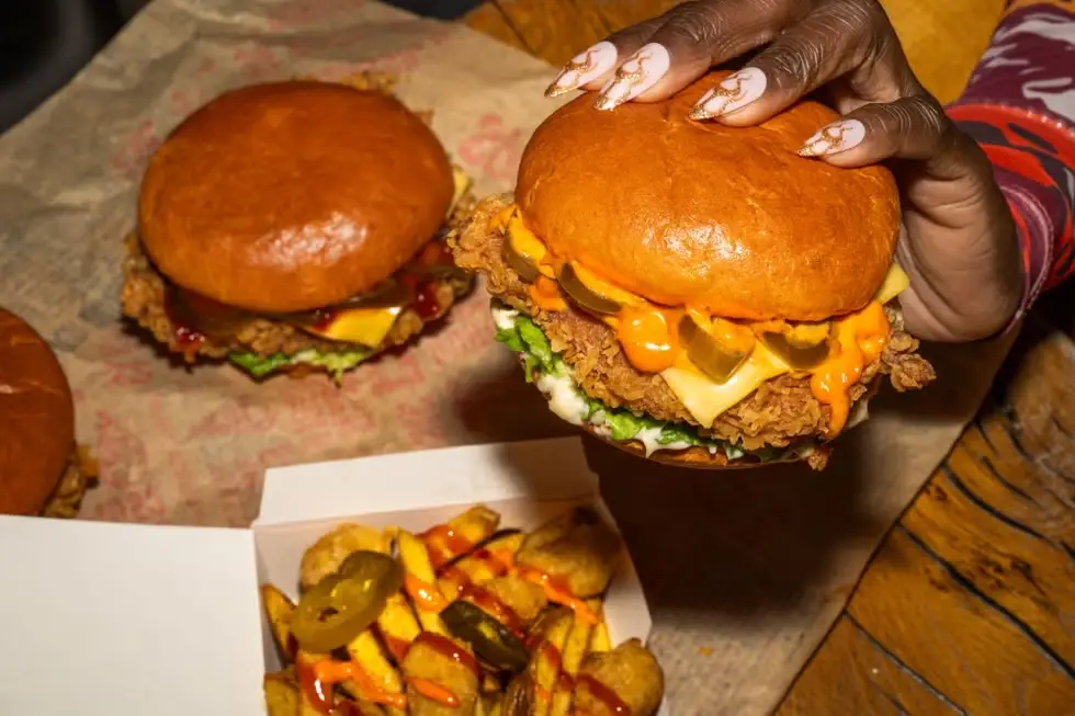 The burger is available in three different spice levels - which will you choose (KFC)