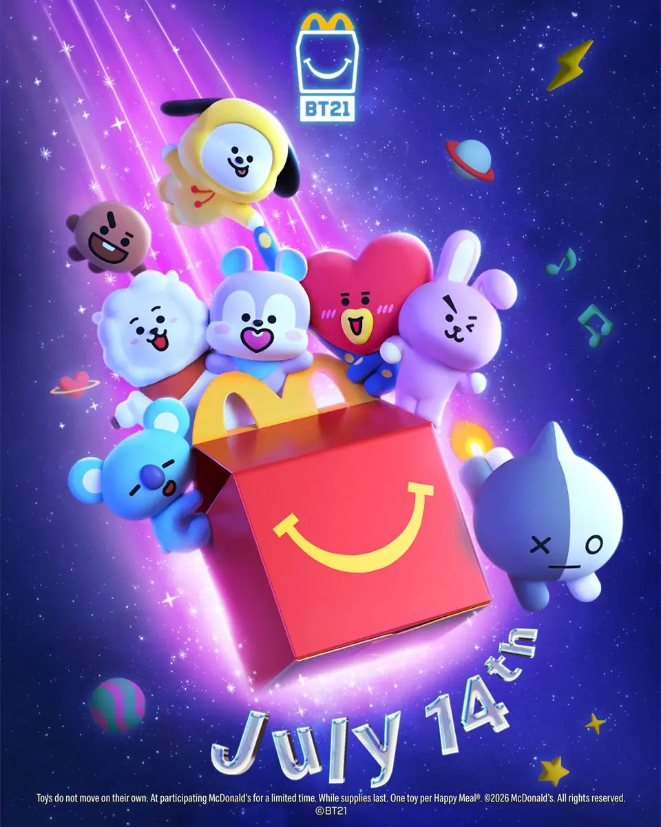 Ten toys, including eight characters, will be available from 14 July (McDonald's)