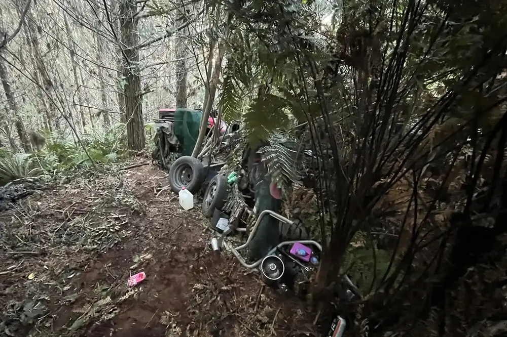 Two of Phillips' children were located at a campsite near Piopio (New Zealand Police)