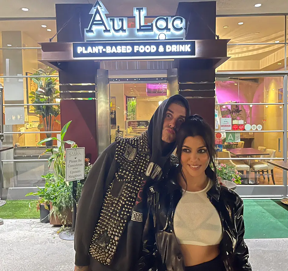 Barker said his wife, Kourtney Kardashian, helped him get back on planes (Instagram/@kourtneykardashian)