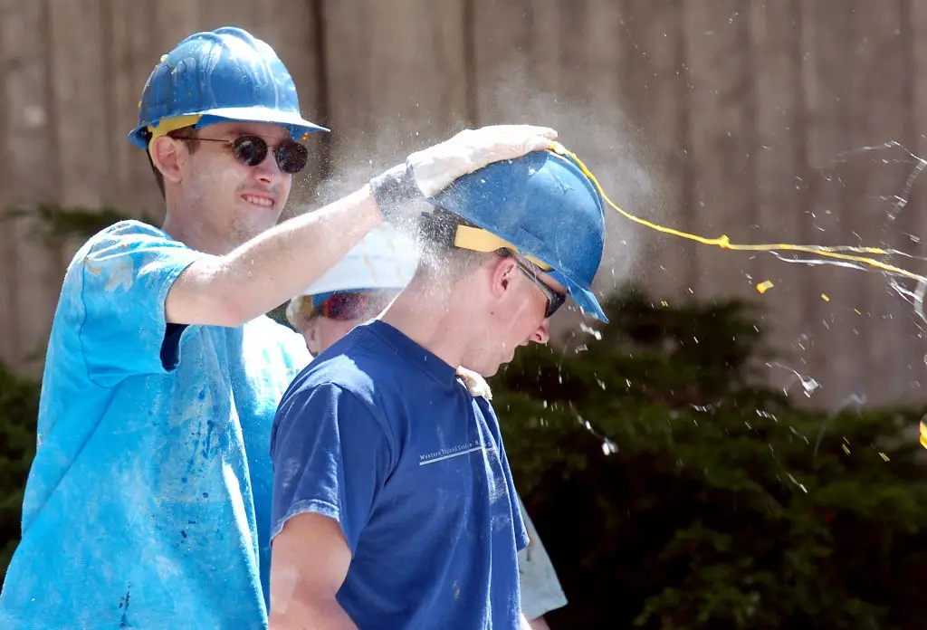 Thank God for the hard hat (MediaNews Group/Boulder Daily Camera via Getty Images / Contributor/Getty Images)