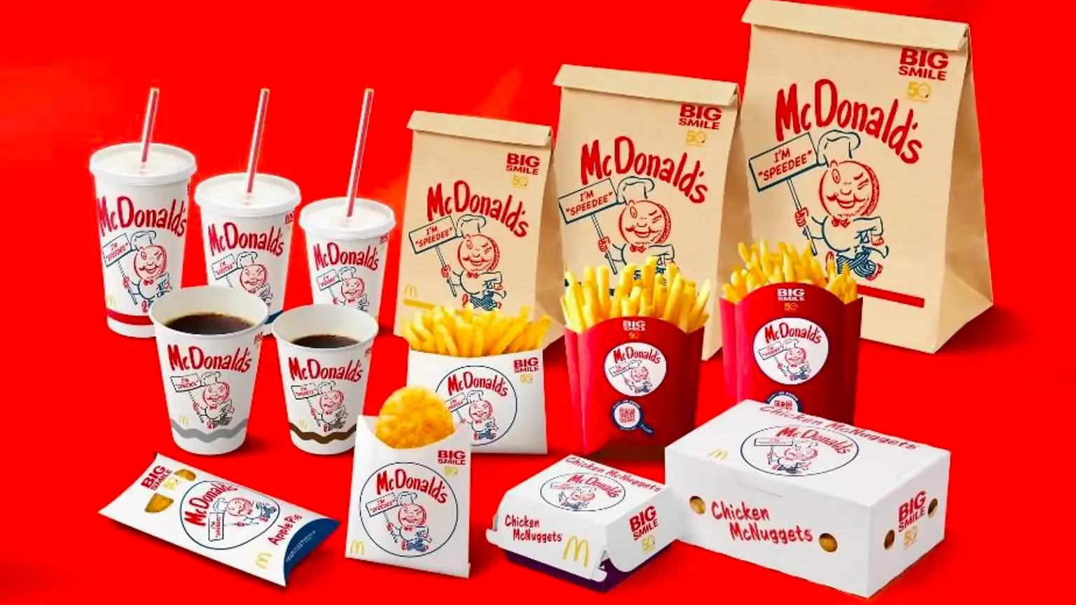 Speedee was used to celebrate the 50th anniversary of McDonald's arriving in Japan (McDonald's)