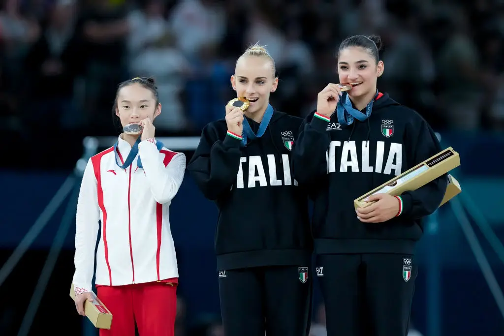 People all over the world were obsessed with Yaqin's reaction on the podium. (Daniela Porcelli/Eurasia Sport Images/Getty Images)