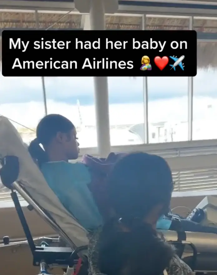 The birth was around 30 minutes according to her sister.