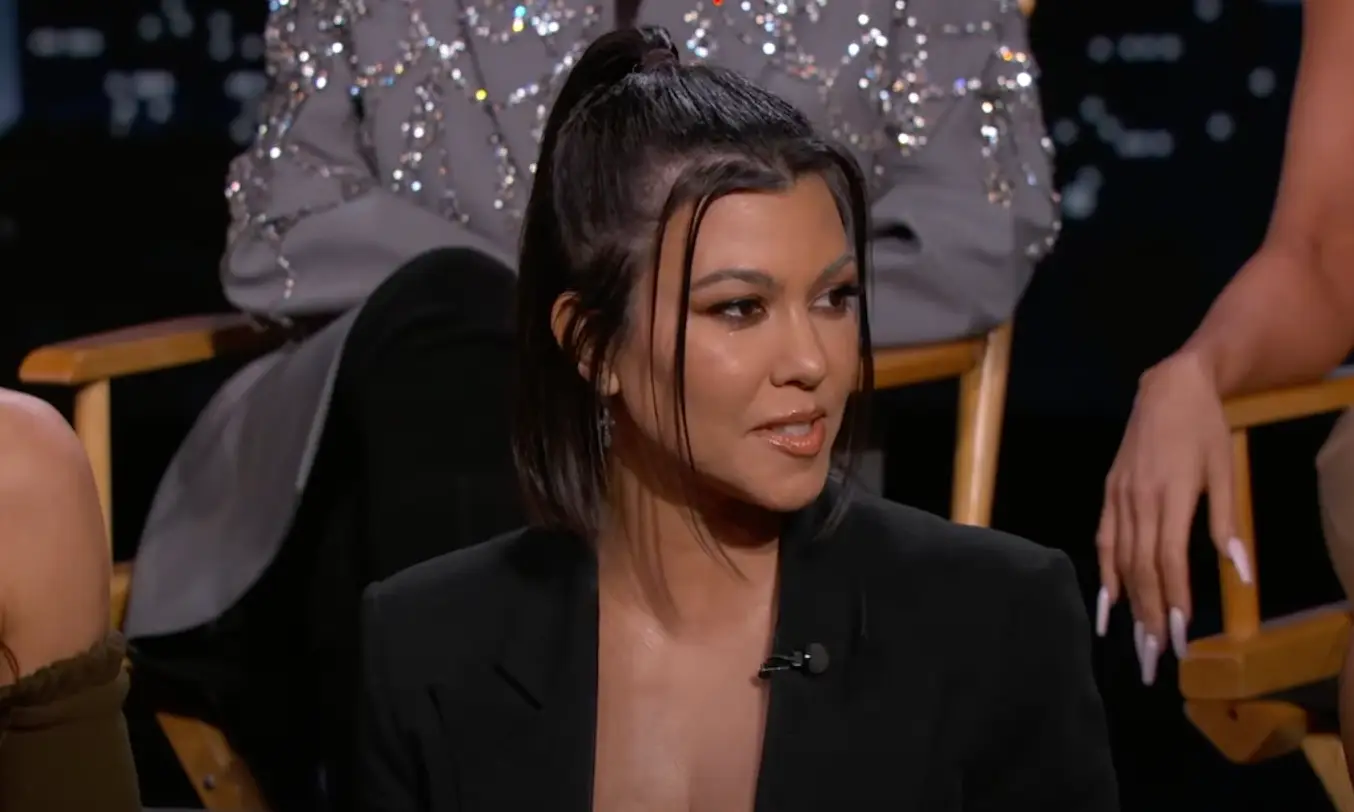 Kourtney discussed the wedding on Jimmy Kimmel Live (
