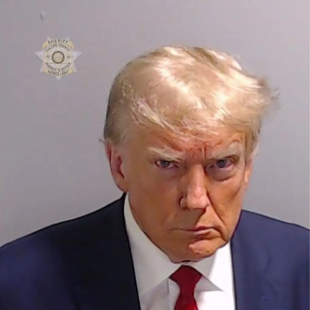 Trump was booked on 13 charges related to an alleged plan to overturn the results of the 2020 presidential election in Georgia in 2024 (Fulton County Sheriff's Office)