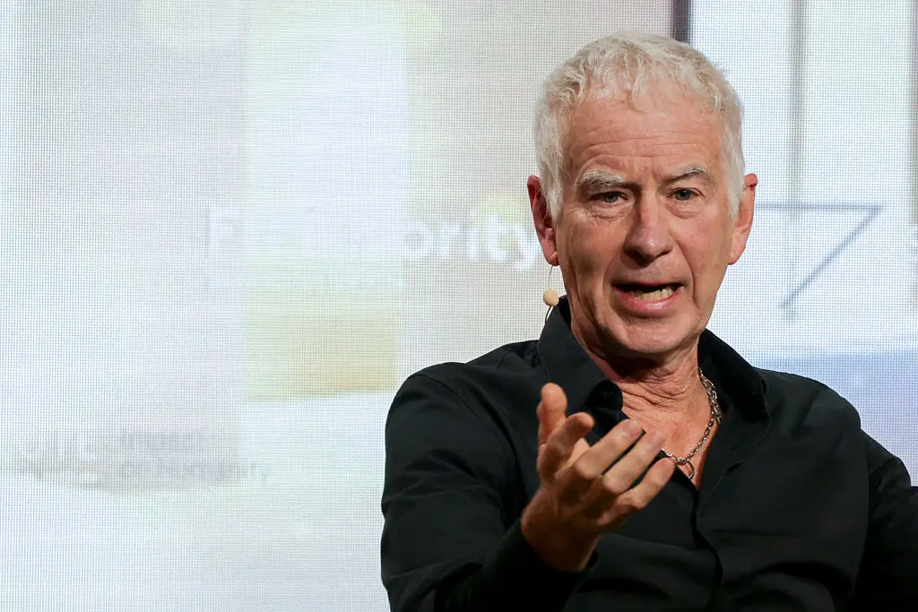 John McEnroe is facing criticism for remarks he made while commentating Serena Williams' return match (Bloomberg/Getty Images)