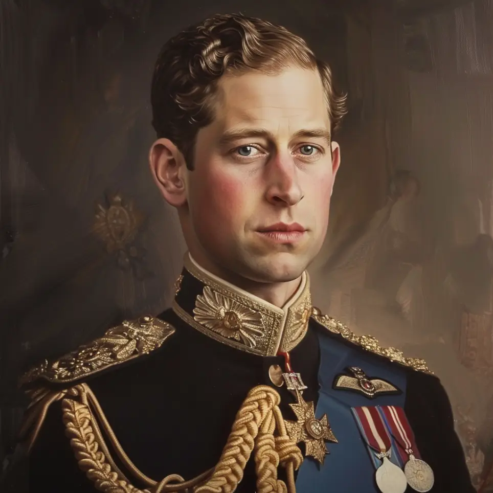 George is apparently destined to inherit several of his father's key features. (Midjourney/Tyla)