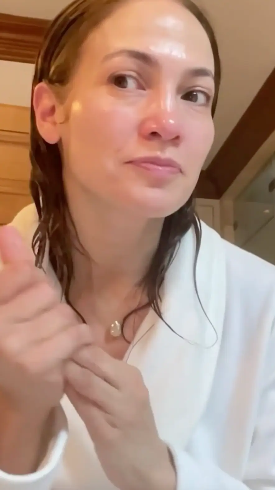 She showcased her glowing skin on Instagram.