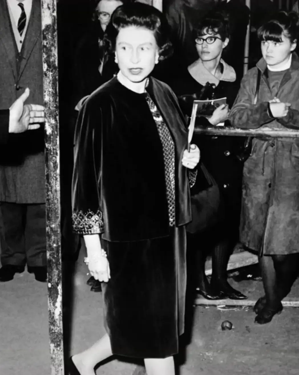 Another photo shows the Queen pregnant with Prince Edward.