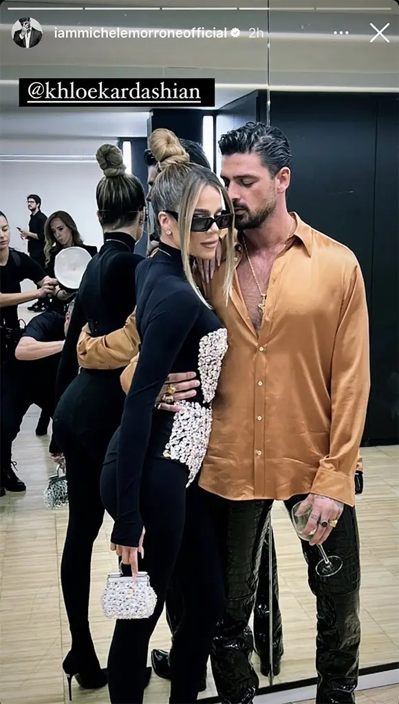 Michele Morrone and Khloé Kardashian were pictured together.