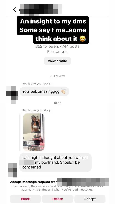 The DM in question... (Instagram/@mayajama)