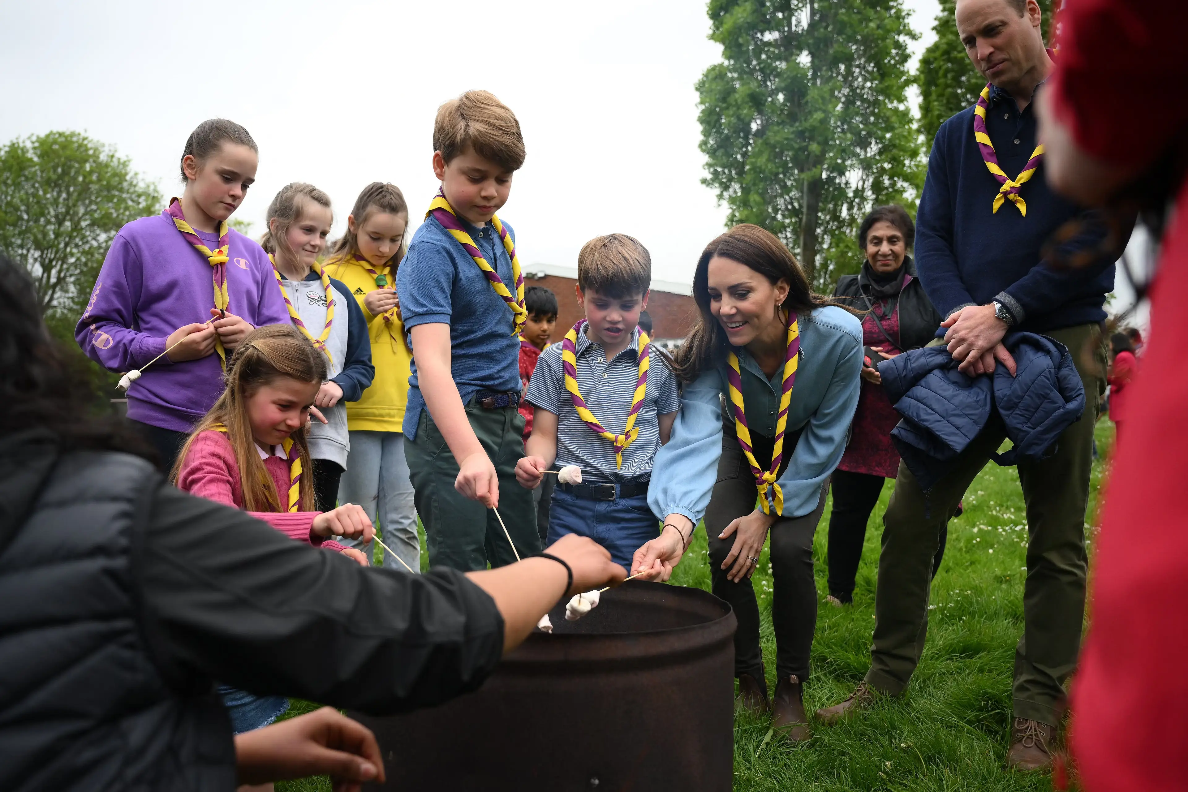 Kate reportedly encourages her children to get mucky during playtime. (DANIEL LEAL/POOL/AFP via Getty Images)