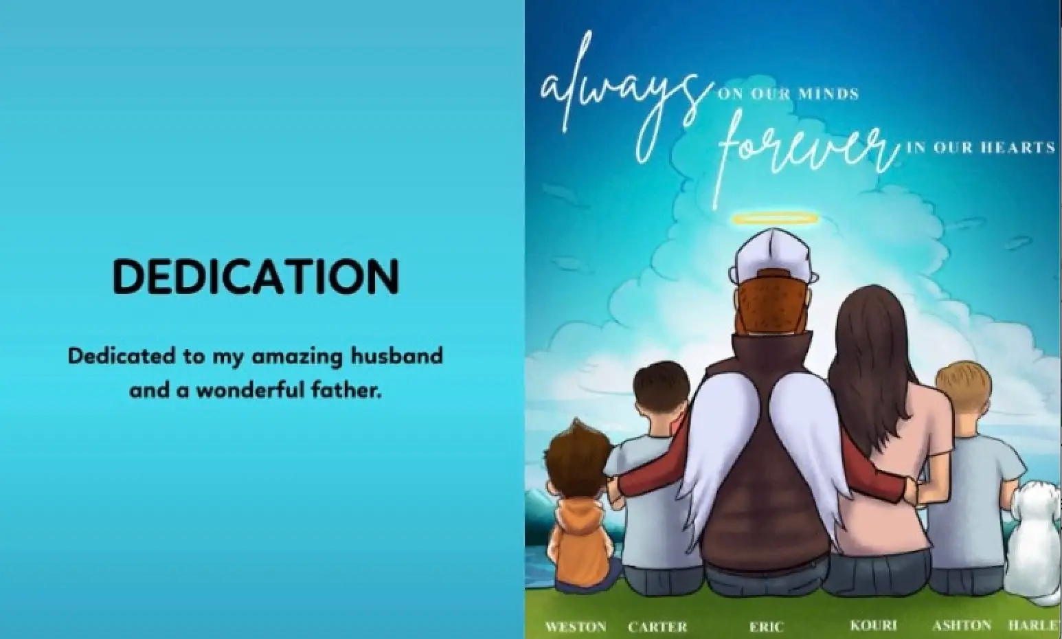 Kouri's book is dedicated to her husband.