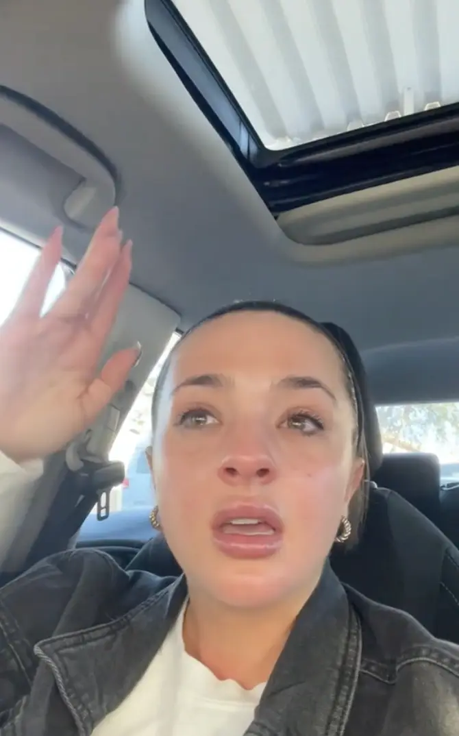 The TikToker burst into tears.